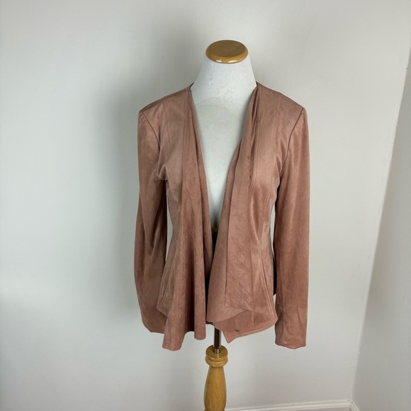 ANTHROPOLOGIE HUTCH Neutral Drape Faux Suede Jacket Size Medium - Picture 6 of 9